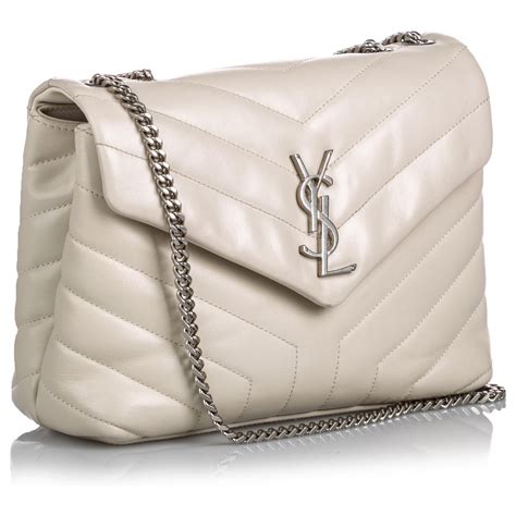 sac a main blanc yves saint laurent|sac ysl.